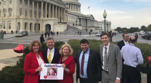 Janet Porter, center, in front of the Capitol.