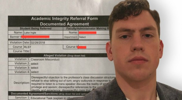 Indiana University of Pennsylvania student, Lake Ingle, was barred from class for speaking as a man and refuting his professor's claims.