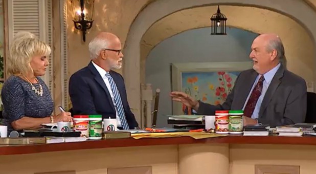 Jim and Lori Bakker speak with Tom Horn.