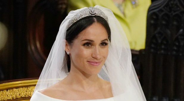 Meghan Markle in St George's Chapel, Windsor Castle for her wedding to Prince Harry.