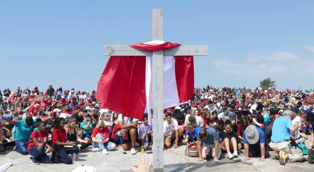 People repent on the top of Stone Mountain.