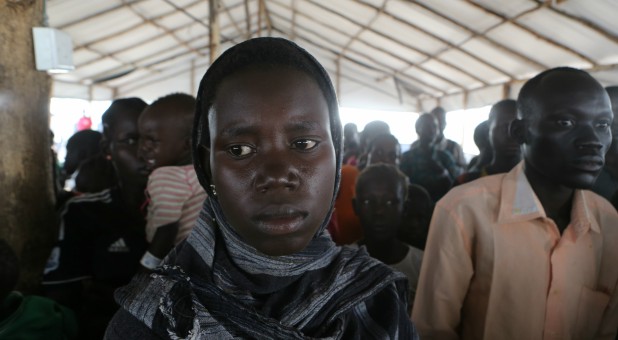 A refugee at the Bidi Bidi camp.