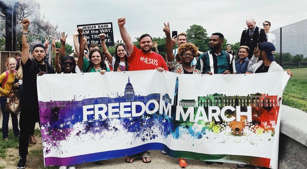 Some of the freedom family at the Freedom March in D.C.