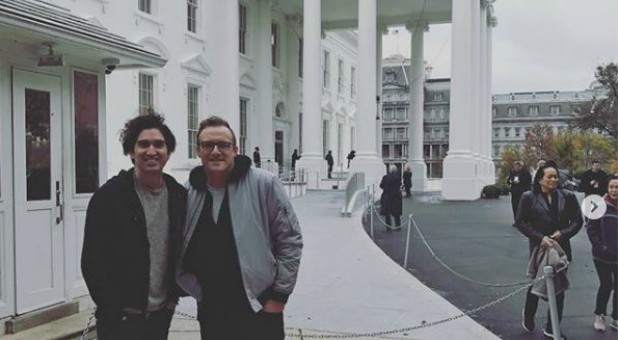 Sanctus Real outside the White House