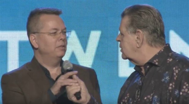 Andrew Brunson with John Arnott