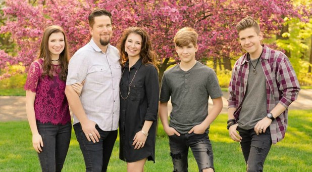 Marcus Dygert, second from left, with his family.