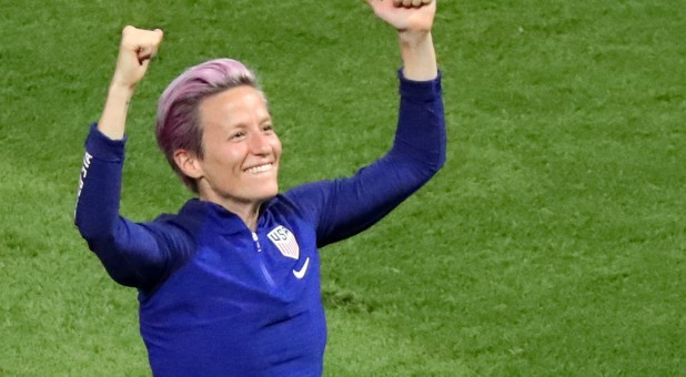 Megan Rapinoe of the U.S. celebrates after the match.