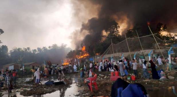 Balukhali refugee camp in Cox's Bazar, Bangladesh