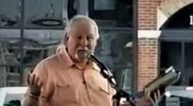 Mark Taylor shares prayer points at Prayer on the Square, Aug. 31, 2021.