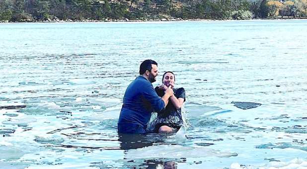 2 West Point Cadets Brave Frigid Hudson River to Be Baptized