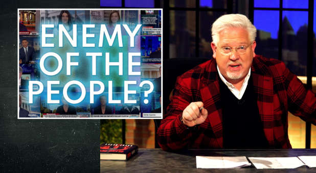 Glenn Beck hosting his program.