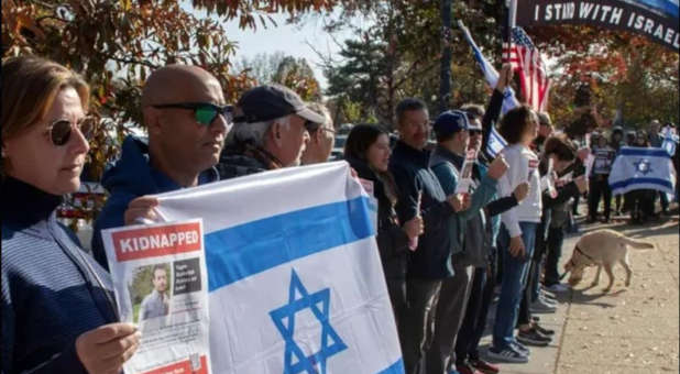 Pro-Israel rally.