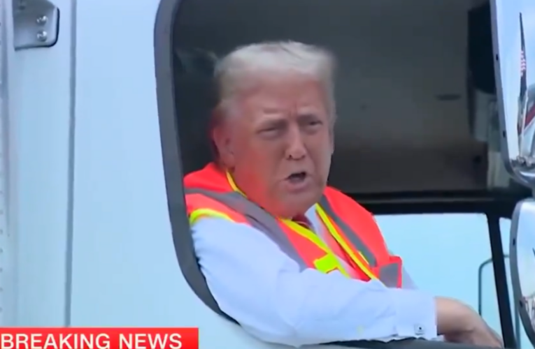 Trump Rides Garbage Truck Following Biden’s  Controversial Statement